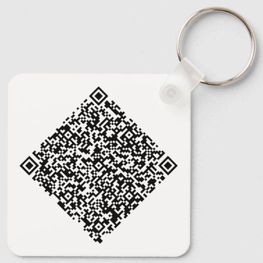 Custom QR Code & Logo Business Branding キーホルダー (裏面)