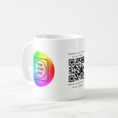 Custom QR Code Logo Business Branding Mug コーヒーマグカップ (正面左)
