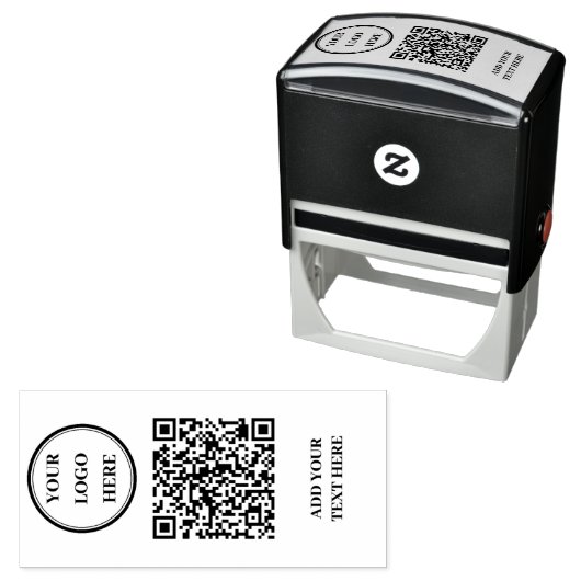 Custom QR Code & Logo Self-Inking Stamp セルフインキングスタンプ (インサイチュ)