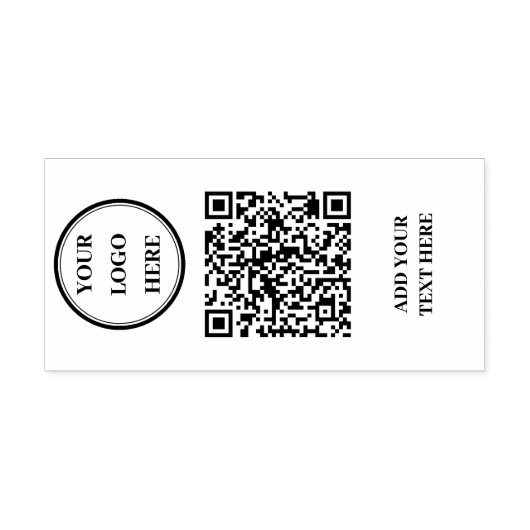 Custom QR Code & Logo Self-Inking Stamp セルフインキングスタンプ (デザイン)