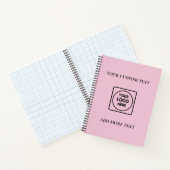 Custom QR Code Logo Text Brand Identity notebook ノートブック (内部)