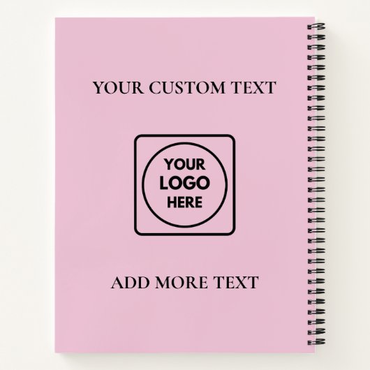 Custom QR Code Logo Text Brand Identity notebook ノートブック (裏面)