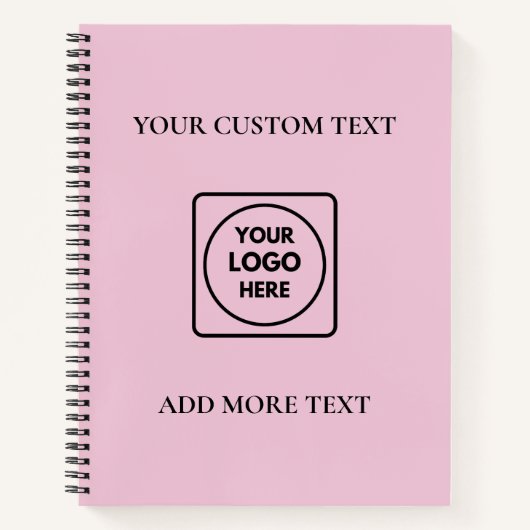 Custom QR Code Logo Text Brand Identity notebook ノートブック (正面)