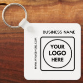 Custom QR Code Logo Text Corporate Swag Keychains キーホルダー (正面)