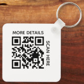 Custom QR Code Logo Text Corporate Swag Keychains キーホルダー (裏面)