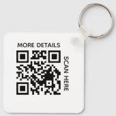 Custom QR Code Logo Text Corporate Swag Keychains キーホルダー (裏面)