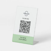 Custom QR Code Menu Stand | Contactless Restaurant 台座サイン (正面)