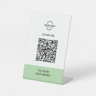 Custom QR Code Menu Stand | Contactless Restaurant 台座サイン