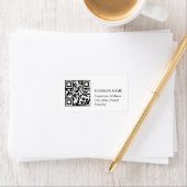 Custom QR Code Minimal White Business Branding ラベル (インサイチュ)
