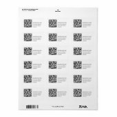 Custom QR Code Minimal White Business Branding ラベル (フルシート)