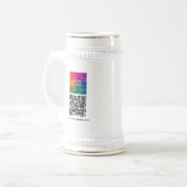 Custom QR Code Modern Elegant Upload Logo ビールジョッキ (正面左)