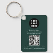  Custom QR Code Modern Logo Minimalist Business キーホルダー (正面)
