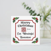 Custom QR Code Restaurant Merry Christmas シーズンカード (スタンド正面)