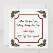 Custom QR Code Restaurant Merry Christmas シーズンカード (裏面)