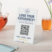 Custom QR Code Review Sign for Small Business 台座サイン (インサイチュ)