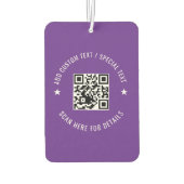 Custom QR Code Scan Info Air Freshener Design カーエアーフレッシュナー (裏面)