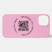 Custom QR Code Scan Info iphone case iPhoneケース (裏面横)