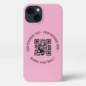Custom QR Code Scan Info iphone case iPhoneケース (裏面)