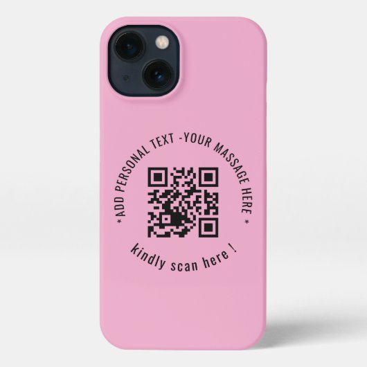 Custom QR Code Scan Info iphone case iPhoneケース (裏面)