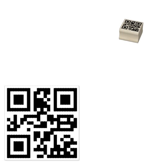 Custom QR Code Scannable Website Address Rubber St ラバースタンプ (押印)