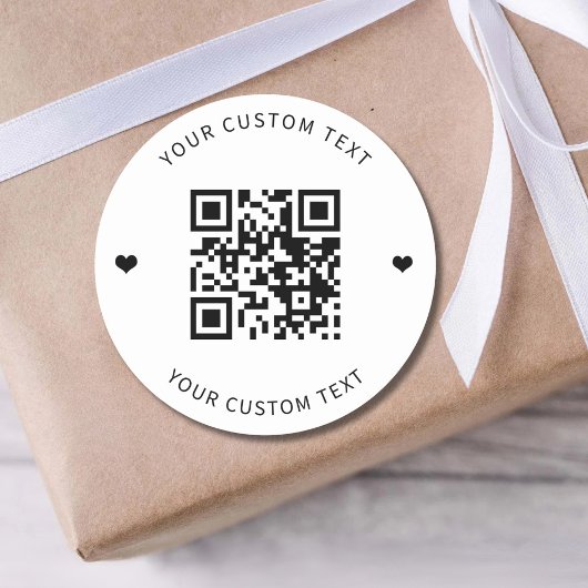 Custom QR Code Small Business Product Packaging ラウンドシール