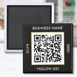 Custom QR Code Text Black White Template マグネット<br><div class="desc">Upload a QR code, add text, and easily create your personalized magnet. Click EDIT DESIGN to change the background color or text color. You can TRANSFER this DESIGN on other Zazzle products and adjust it to fit most of the Zazzle items. Standard Studio designs are made in high-resolution graphics for...</div>
