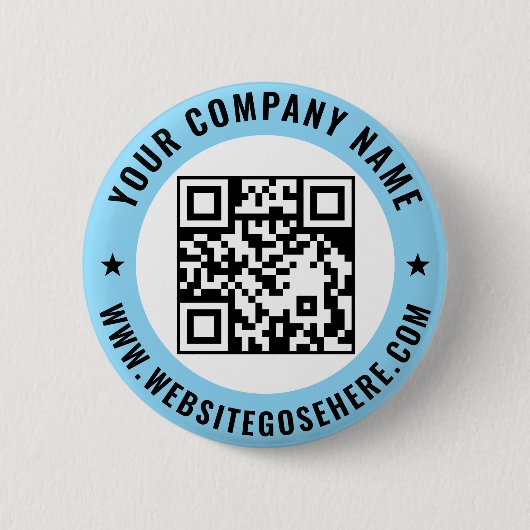 Custom QR Code Text Business Promotional Design 缶バッジ (正面)