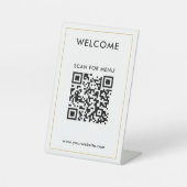 Custom QR Code Text Modern Business 台座サイン (正面)