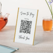 Custom QR Code Text Scan to Pay Business 台座サイン (インサイチュ)