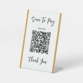 Custom QR Code Text Scan to Pay Business 台座サイン (正面)