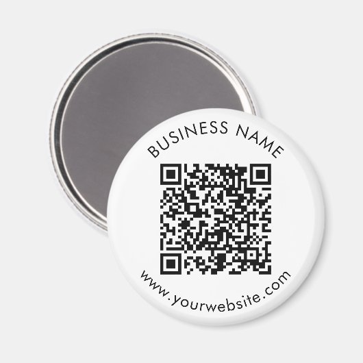 Custom QR Code Text Template マグネット (正面/裏面)