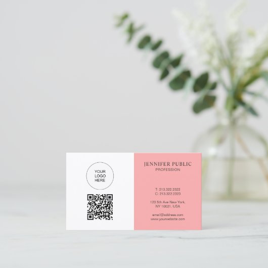 Custom QR Code Upload Logo Here Create Your Own 名刺 (スタンド正面)