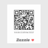 Custom QR Code | Upload Your Own Text Design シール (シート)