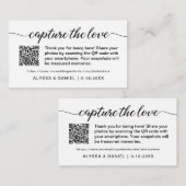 Custom QR Code Wedding Photo Sharing personalized エンクロージャーカード (正面/裏面)
