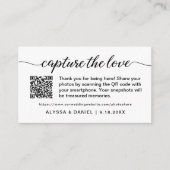 Custom QR Code Wedding Photo Sharing personalized エンクロージャーカード (正面)