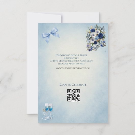 Custom QR Code Wedding RSVP Card (裏面)