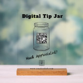 Custom QR Logo for Small Business Acrylic Sign アクリルサイン (ニュートラル)