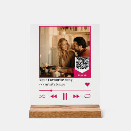 Custom QR Music Photo Plaque with Romantic Album  アクリルサイン