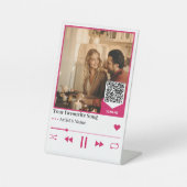 Custom QR Music Photo Plaque with Romantic Album  台座サイン (正面)