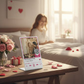 Custom QR Music Photo Plaque with Romantic Album  台座サイン