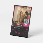 Custom QR Music Photo Plaque with Romantic Album  台座サイン (正面)