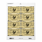 Custom Quail Egg Carton Labels for Your Farm ラベル (フルシート)
