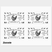 Custom Quail Egg Carton Labels for Your Farm 長方形シール (シート)