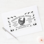 Custom Quail Egg Carton Labels for Your Farm 長方形シール (封筒)