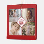 Custom Queen Mom Photo Collage Keepsake セラミックオーナメント (左)