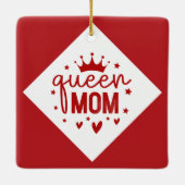 Custom Queen Mom Photo Collage Keepsake セラミックオーナメント (裏面)