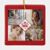 Custom Queen Mom Photo Collage Keepsake セラミックオーナメント (正面)