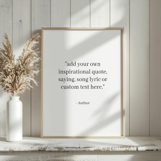 Custom Quote ポスター