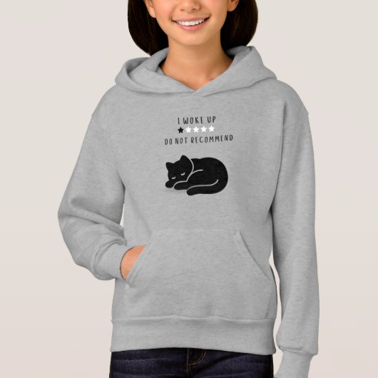 Custom Quote Black Cat I Woke Up Girls (正面)