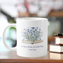 Custom Quote Blue Flowers Grow From Book